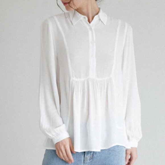 J.Jill bib front silk blend button front top szM - Picture 13 of 13